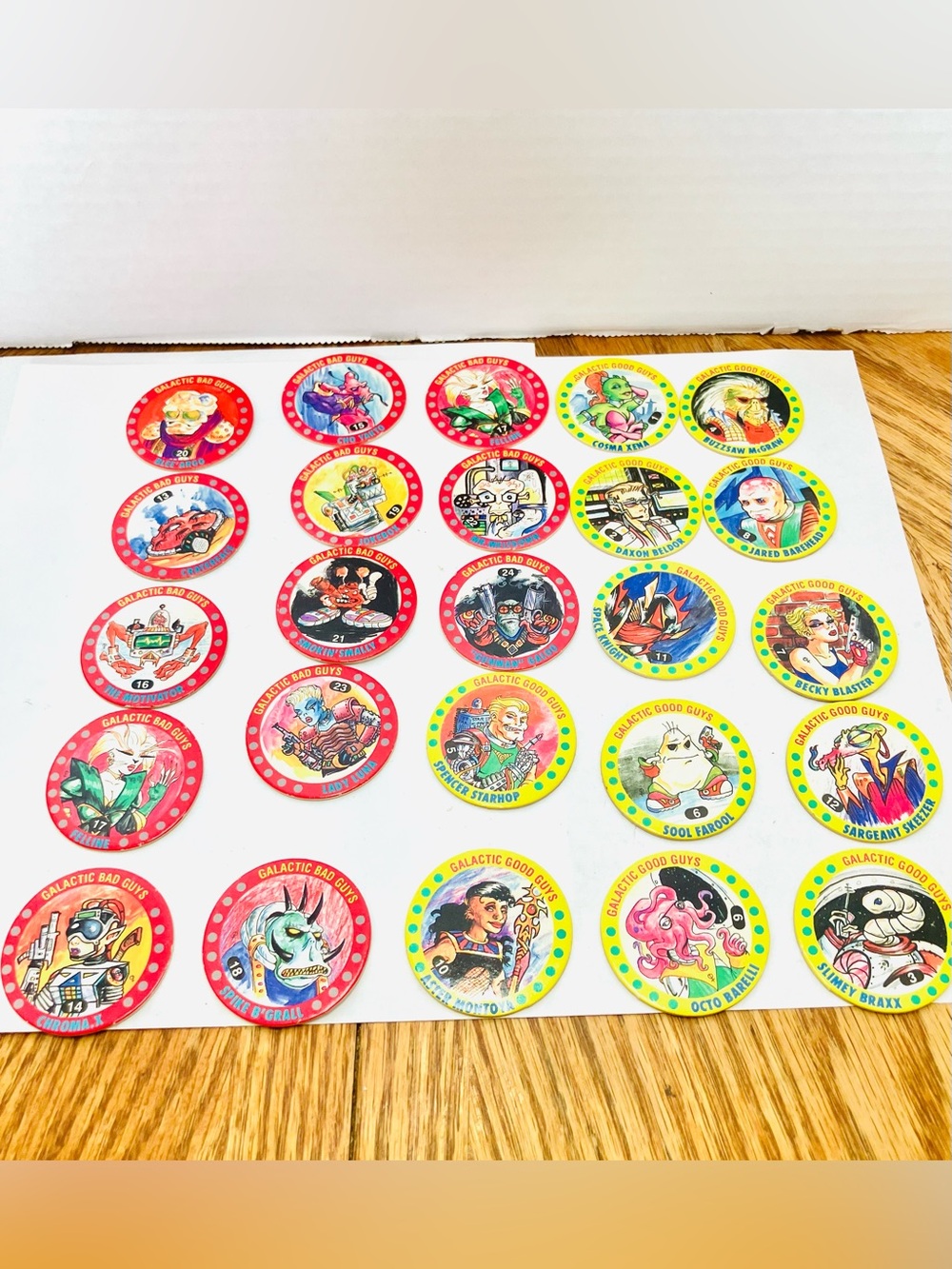 Pogs 1990’s Galactic Good/Bad Guys Milk Caps Lot(25) Some Rare
